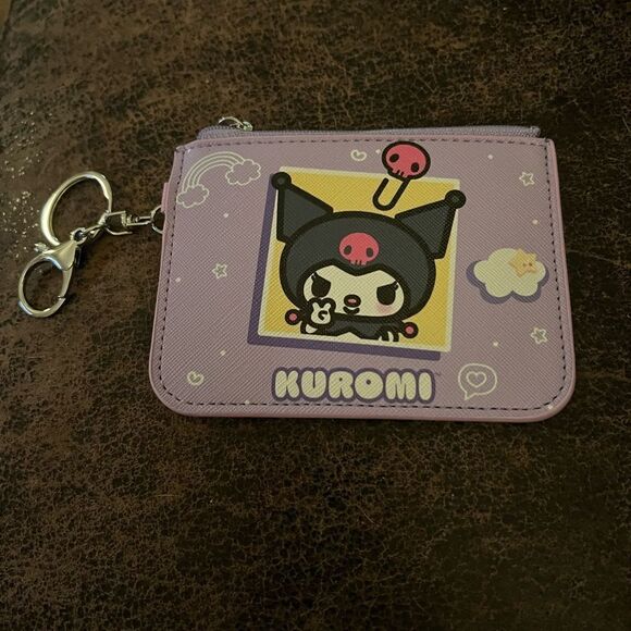 Kuromi ID Holder/Key Ring Zip Wallet - Picture 1 of 6